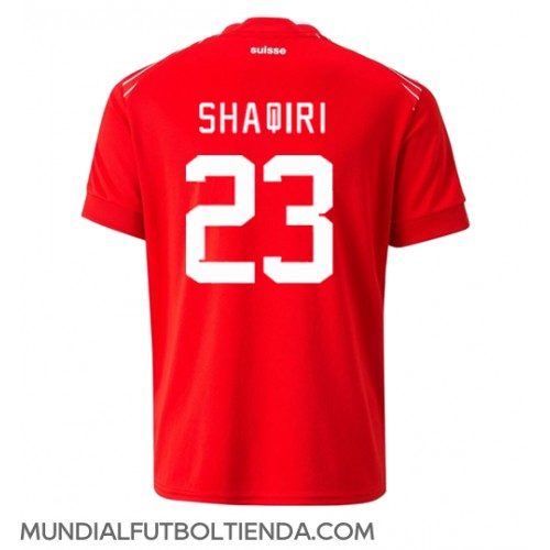 Camiseta Suiza Xherdan Shaqiri #23 Primera Equipación Replica Mundial 2022 mangas cortas